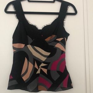 DVF multi-color camisole top